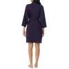 imageNautica Womens Soft Robe  Above Knee 34 Length Sleeve Lightweight Robe  Cotton Knit Jersey Sleepwear and LoungewearEggplant