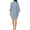 imageNautica Womens Soft Robe  Above Knee 34 Length Sleeve Lightweight Robe  Cotton Knit Jersey Sleepwear and LoungewearHeather Blue