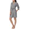 imageNautica Womens Soft Robe  Above Knee 34 Length Sleeve Lightweight Robe  Cotton Knit Jersey Sleepwear and LoungewearHeather Grey