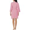 imageNautica Womens Soft Robe  Above Knee 34 Length Sleeve Lightweight Robe  Cotton Knit Jersey Sleepwear and LoungewearHeather Pink
