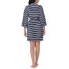 imageNautica Womens Soft Robe  Above Knee 34 Length Sleeve Lightweight Robe  Cotton Knit Jersey Sleepwear and LoungewearNavy Stripe