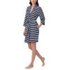 imageNautica Womens Soft Robe  Above Knee 34 Length Sleeve Lightweight Robe  Cotton Knit Jersey Sleepwear and LoungewearNavy Stripe