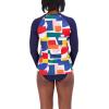 imageNautica Womens Standard Rashguard  QuickDry UPF Protection Swim Shirt Pool Beach Hiking Yoga VolleyballBlock Multi