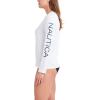 imageNautica Womens Standard Rashguard  QuickDry UPF Protection Swim Shirt Pool Beach Hiking Yoga VolleyballCrisp White