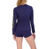 imageNautica Womens Standard Rashguard  QuickDry UPF Protection Swim Shirt Pool Beach Hiking Yoga VolleyballSolid Deep Sea