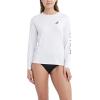 imageNautica Womens Standard Rashguard  QuickDry UPF Protection Swim Shirt Pool Beach Hiking Yoga VolleyballWhite