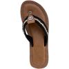 imageNautica Womens Thong Strap Sandal  Casual FlipFlop for Beach Pool and Everyday ComfortBlack Woven Raffia
