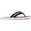 imageNautica Womens Thong Strap Sandal  Casual FlipFlop for Beach Pool and Everyday ComfortBlack Woven Raffia