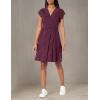 imageNautica Womens Wrap Short Sleeve Stripe DressNight SkyRegatta Red