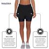 imageWomens Running Shorts Elastic High Waisted DryFit Moisture Wicking Performance Workout Athletic Biker Compression PocketBlack  Black