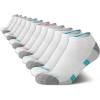 imageNautica Womens Low Cut Socks  12 Pack Cushioned Moisture Wicking Athletic No Show Socks for Women for Sports Running 410WhiteBlue