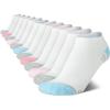 imageNautica Womens Low Cut Socks  12 Pack Cushioned Moisture Wicking Athletic No Show Socks for Women for Sports Running 410WhitePink