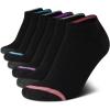 imageNautica Womens Low Cut Socks  6 Pack Breathable Cushioned Athletic Performance No Show Socks for Women Sizes 410Black