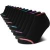 imageNautica Womens No Show Socks  12 Pack Cushioned Moisture Wicking Low Cut Womens Ankle Sock  Breathable Athletic Women SocksBlack
