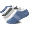 imageNautica Womens No Show Stretchy Sport Liner Socks with Non Slip Grip 6 PackDenim Assorted