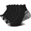 imageNautica Womens Quarter Socks  6 Pack Cushioned Moisture Wicking Athletic Socks for Women for Gym Running Sports 410All Black