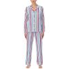 imageNautica Womens Sleepwear Long Sleeve Button Down Shirt and Pant 2Piece Pajama SetMulticolored