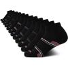 imageNautica Womens Socks  12 Pack Cushioned Moisture Wicking Womens Quarter Sock with Arch Support  Socks for Women Size 410Black