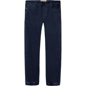 imageNautica Boys Pullon Stretch Denim Jogger Jeans 5Pocket Style ampamp Drawstring ClosureDark Blue