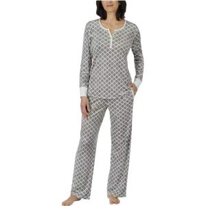 imageNautica Pajamas for Women Set Long Sleeve Henley Pajama Shirt ampamp Pants Warm Winter Fleece Sleepwear Lounge PJ Sets for WomenMixed Grey