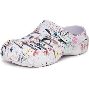 imageNautica Womens Clogs  Athletic Sports Sandal  Water Shoes SlipOn with Adjustable Back Strap  Beach Sports Shoe  River EdgeLily Print