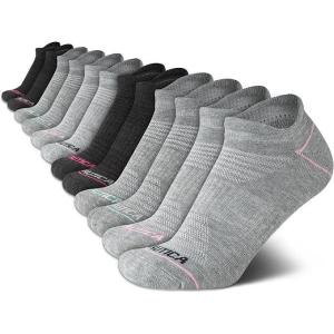 imageNautica Womens Low Cut Socks  12 Pack Breathable Cushioned Athletic Low Cut Tab Ankle Socks for Women Sizes 410Grey