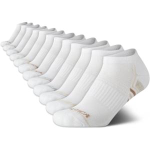 imageNautica Womens Low Cut Socks  12 Pack Cushioned Moisture Wicking Athletic No Show Socks for Women for Sports Running 410All White