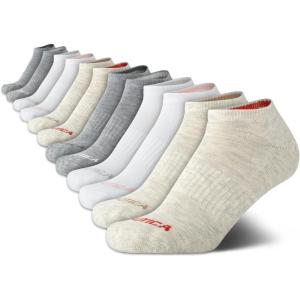 imageNautica Womens Low Cut Socks  12 Pack Cushioned Moisture Wicking Athletic No Show Socks for Women for Sports Running 410Neutral Assorted