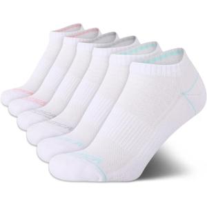 imageNautica Womens No Show Socks  6 Pack Breathable Cushioned Athletic Performance Low Cut Socks for Women Sizes 410White Logo