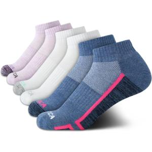 imageNautica Womens Quarter Socks  6 Pack Breathable Cushioned Athletic Performance Ankle Socks for Women Sizes 410Denim Assorted