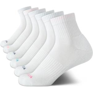 imageNautica Womens Quarter Socks  6 Pack Cushioned Moisture Wicking Athletic Socks for Women for Gym Running Sports 410White