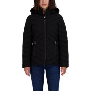imageNautica Womens Short Chevron Packable Down JacketCaviar Black