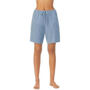 imageNautica Womens Sleep Bermuda Shorts  Lightweight Breathable Pajama Bottoms  Cotton Knit Jersey Sleepwear and LoungewearHeather Blue