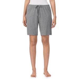 imageNautica Womens Sleep Bermuda Shorts  Lightweight Breathable Pajama Bottoms  Cotton Knit Jersey Sleepwear and LoungewearHeather Grey