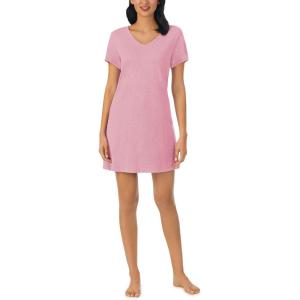 imageNautica Womens Sleep Shirt Dress  Cotton Knit Jersey VNeck Pajama Top  Lightweight ampamp Breathable Sleepwear LoungewearHeather Rose