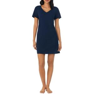 imageNautica Womens Sleep Shirt Dress  Cotton Knit Jersey VNeck Pajama Top  Lightweight ampamp Breathable Sleepwear LoungewearNavy