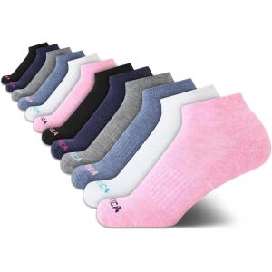 imageNautica Womens Socks  12 Pack Cushioned Moisture Wicking Womens Quarter Sock with Arch Support  Socks for Women Size 410Blue Assorted