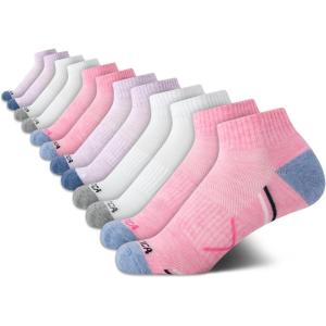 imageNautica Womens Socks  12 Pack Cushioned Moisture Wicking Womens Quarter Sock with Arch Support  Socks for Women Size 410PinkWhitePurple