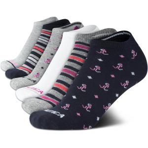 imageNautica Womens Socks  Lightweight Athletic Low Cut Socks 6 PackNavy Assorted