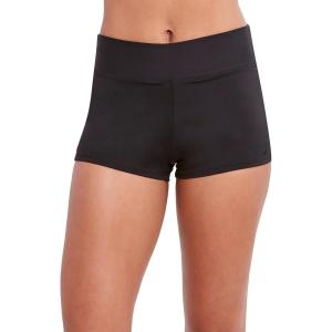 imageNautica Womens Standard MidRise Flattering Wide Waistband Boy Leg Bikini Bottom SwimsuitBlack