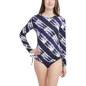 imageNautica Womens Standard Rashguard  QuickDry UPF Protection Swim Shirt Pool Beach Hiking Yoga VolleyballD Sea