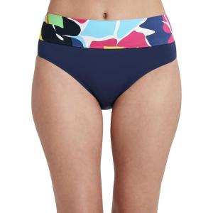 imageNautica Womens Tummy Control Bikini Bottom  Swim Brief QuickDry Fabric UPF Sun ProtectionLime Multi