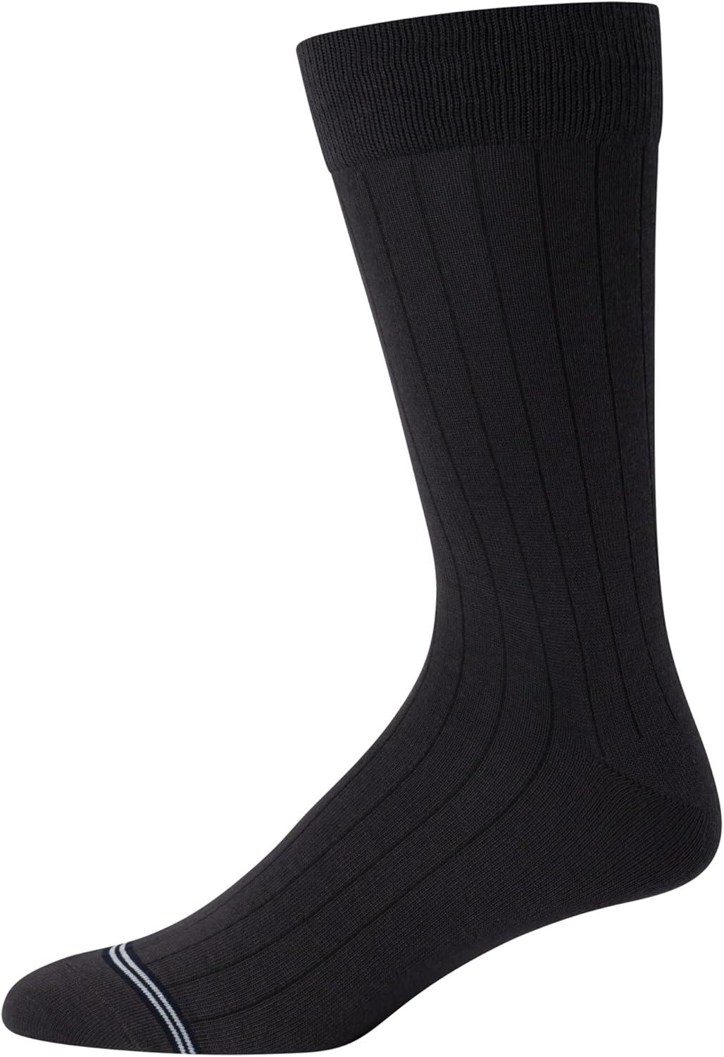 imageNautica Mens Dress Socks  10 Pack Breathable Stretch Crew Socks for Men for Work Business and Formal Wear Sizes 6125Dark Assorted