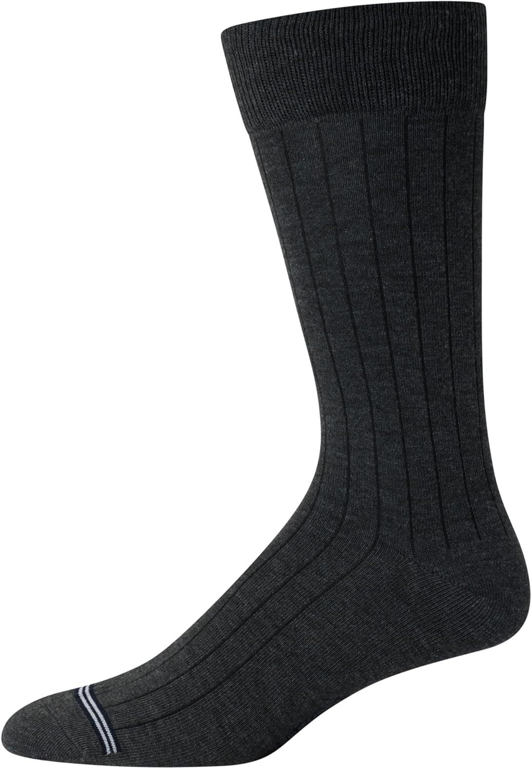 imageNautica Mens Dress Socks  10 Pack Breathable Stretch Crew Socks for Men for Work Business and Formal Wear Sizes 6125Dark Assorted