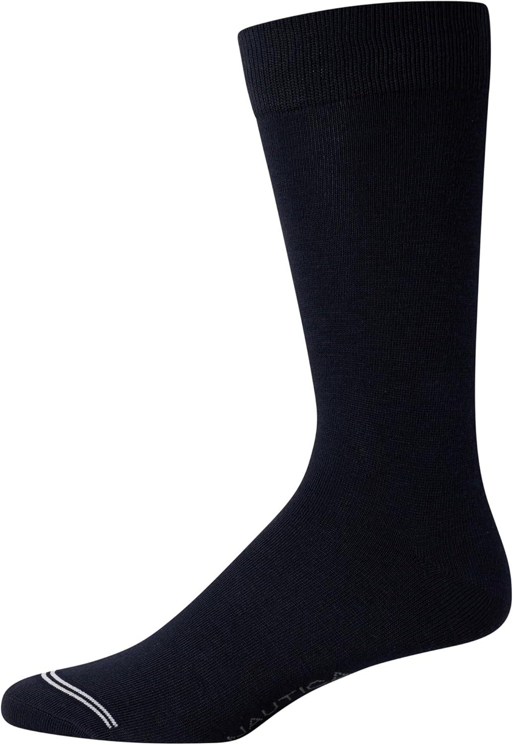 imageNautica Mens Dress Socks  10 Pack Breathable Stretch CrewLength Work Socks for Men for Business Formal Wear Sizes 6125Assorted