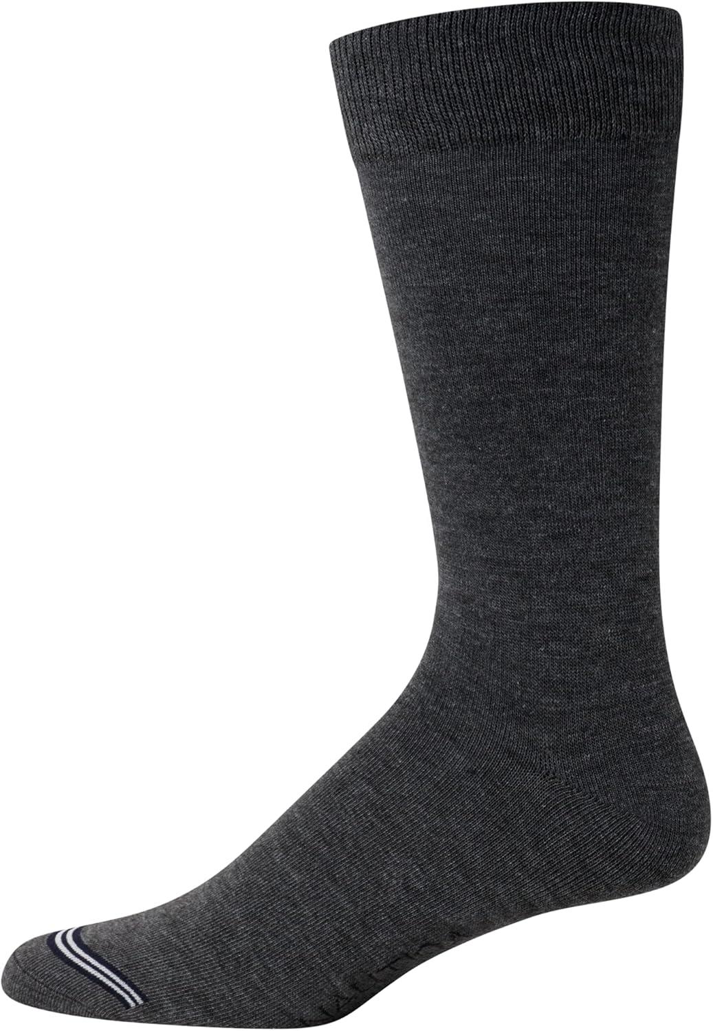 imageNautica Mens Dress Socks  10 Pack Breathable Stretch CrewLength Work Socks for Men for Business Formal Wear Sizes 6125Assorted