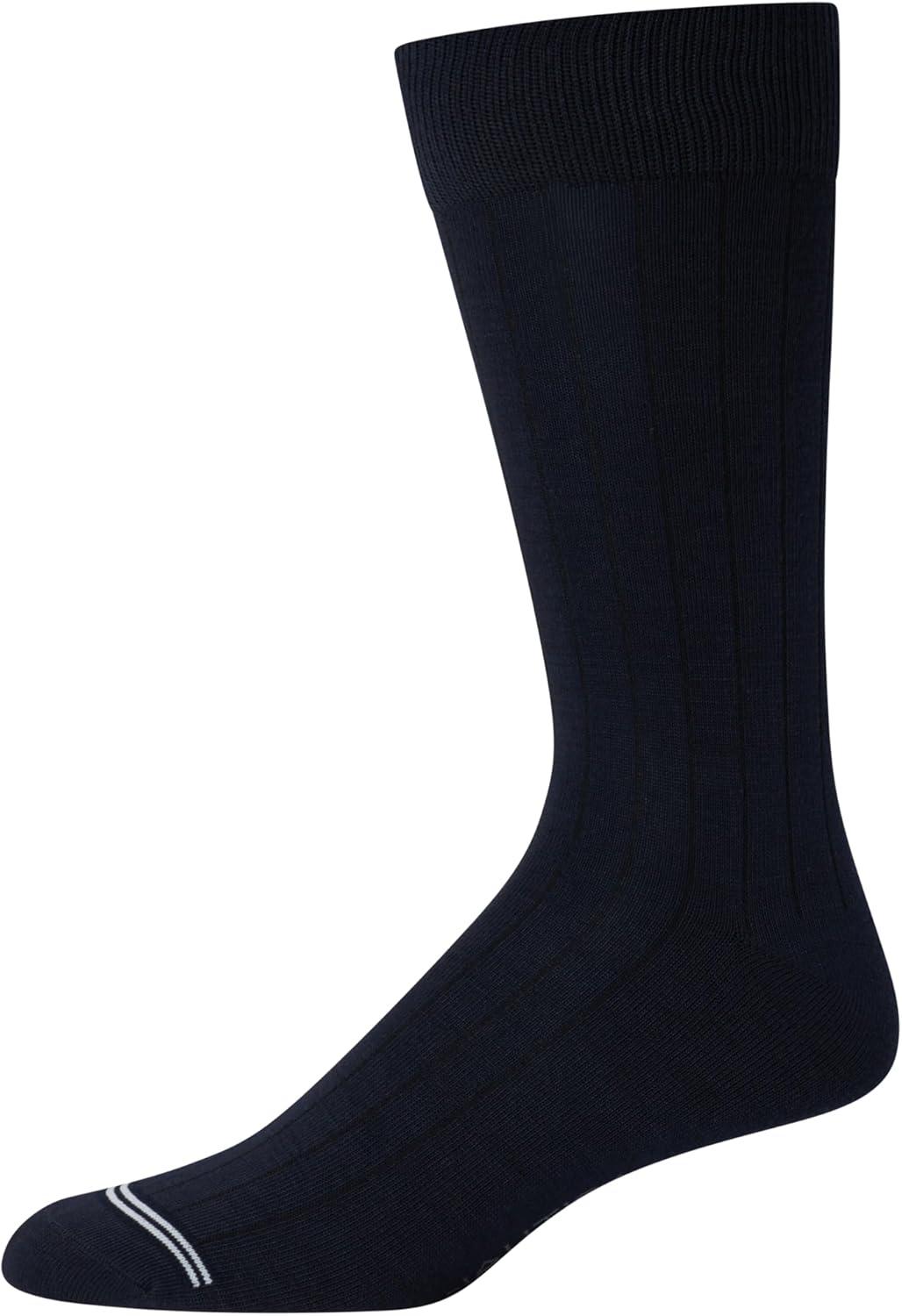 imageNautica Mens Dress Socks  10 Pack Breathable Stretch CrewLength Work Socks for Men for Business Formal Wear Sizes 6125BlackGrey Assorted