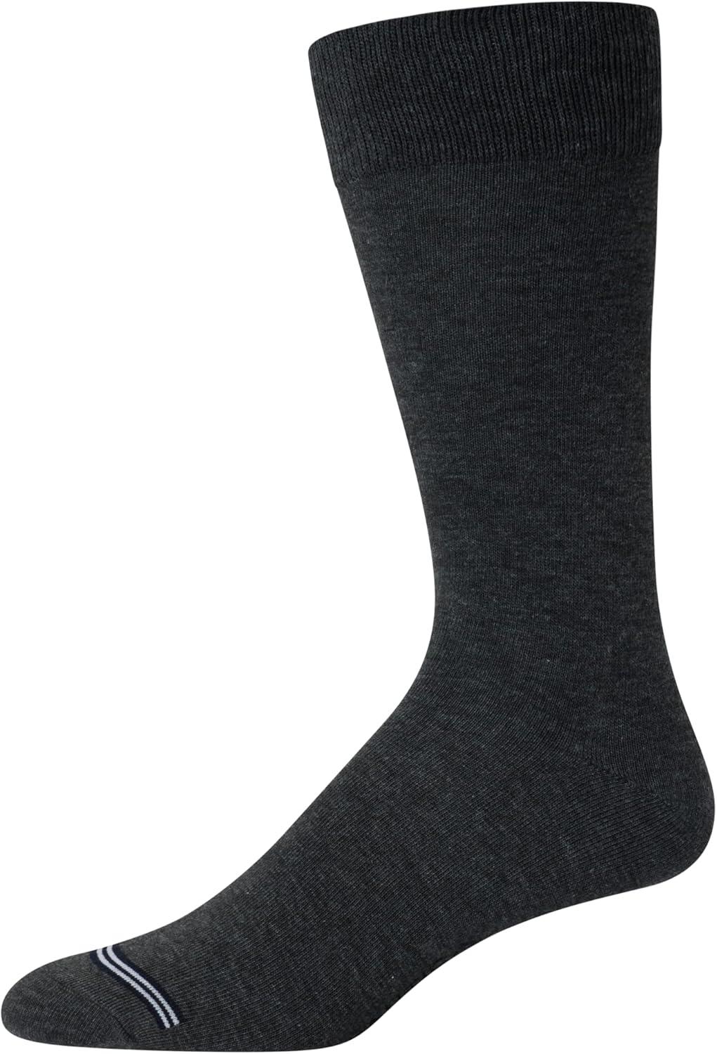 imageNautica Mens Dress Socks  10 Pack Breathable Stretch CrewLength Work Socks for Men for Business Formal Wear Sizes 6125Heather Assorted