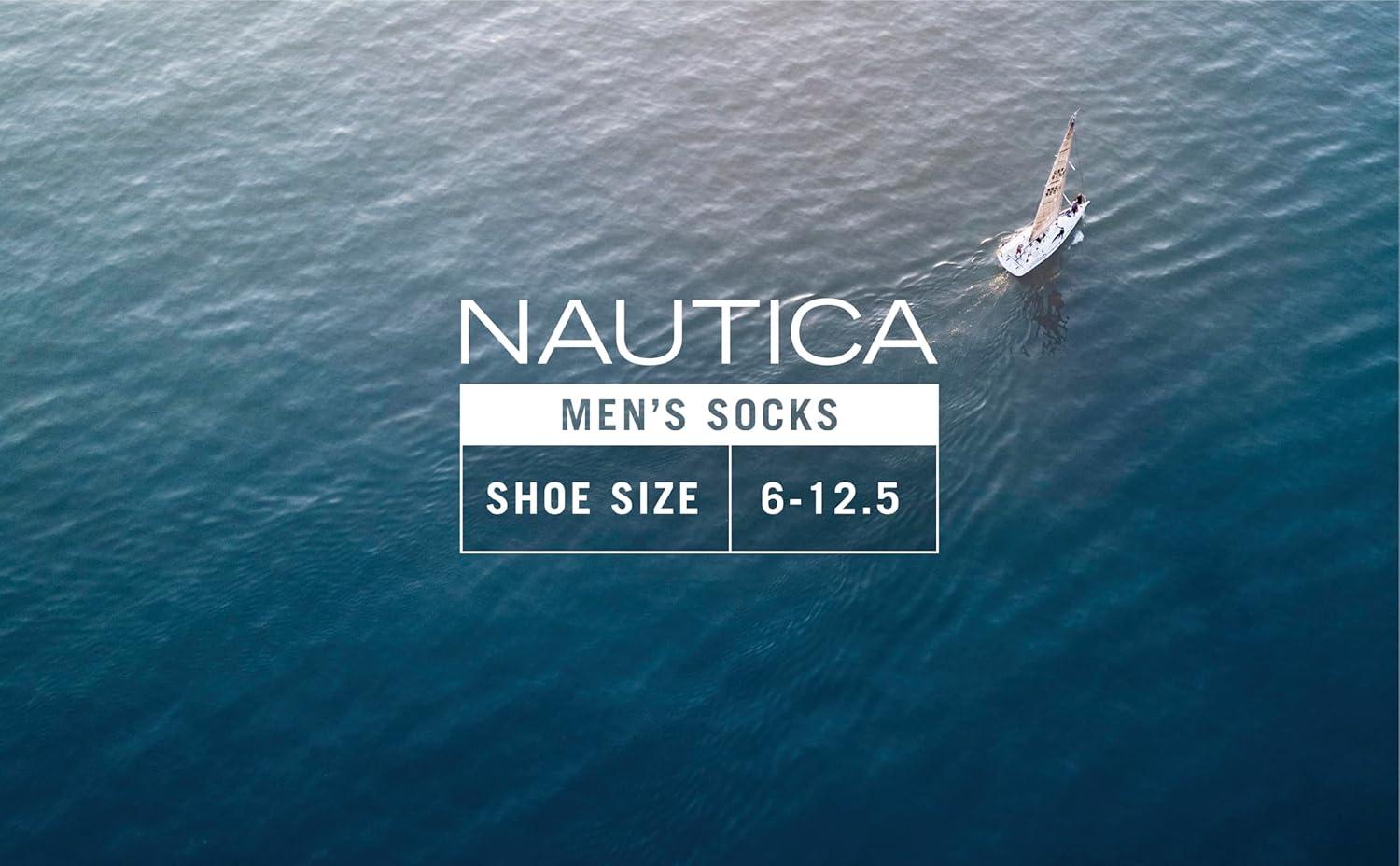 imageNautica Mens Dress Socks  10 Pack Breathable Stretch CrewLength Work Socks for Men for Business Formal Wear Sizes 6125NavyBlack Assorted