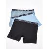 imageNautica Mens 3 Pack Cotton Stretch Boxer BriefBlackAero BlueAnchor Printaero Blue